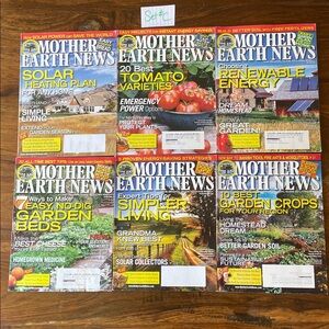 6 Mother Earth News Magazines (Set #C) Six issues 2008 - 2009